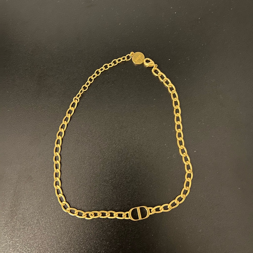 Dior gold choker